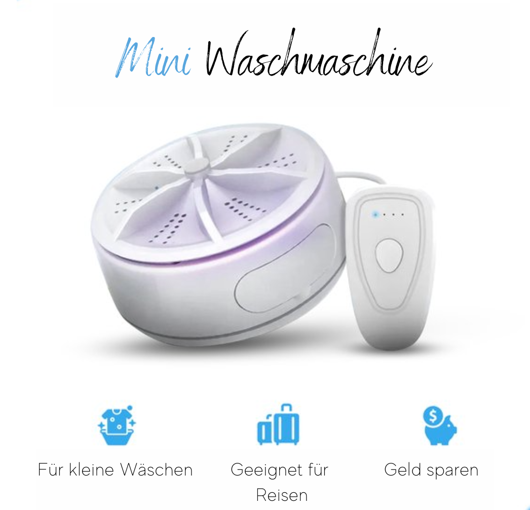 ZAZZA Mini Washingmachine | 3 in 1 handliche tragbare Mini-Waschmaschine!