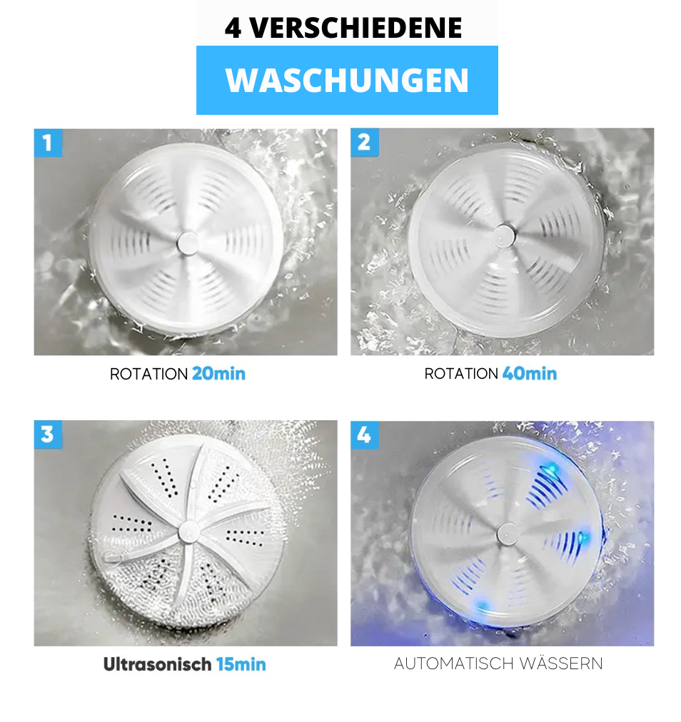 ZAZZA Mini Washingmachine | 3 in 1 handliche tragbare Mini-Waschmaschine!